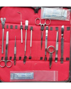 DDP 21 Piezas de Acero Inoxidable de Alto Grado para Estudiantes y Profesionales. Ideal para Clases de Anatomía, Biología LAB.